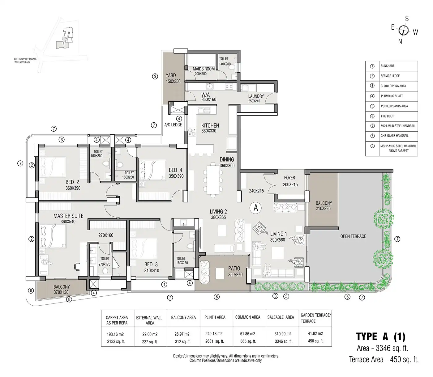 Assetz Codename Paradise 2 BHK Luxury Floor Plan Concept